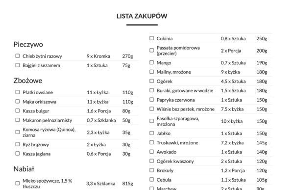 Jadłospis przeciwzapalny WEGE